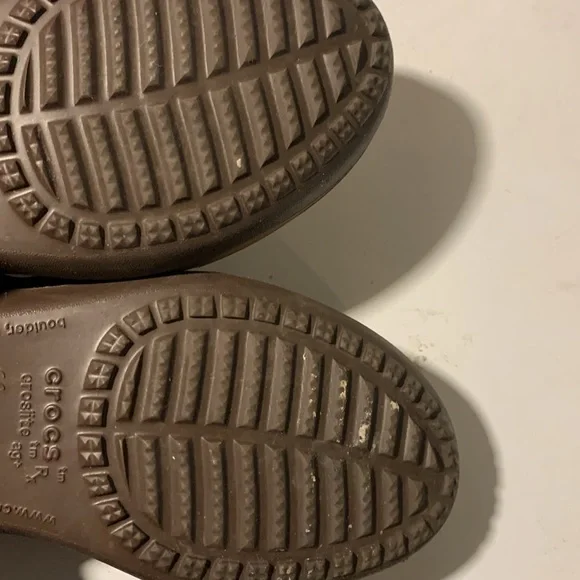 Crocs Womens US Size 6 Alice Brown Round Toe Slip On Flat Mary Jane Shoes - Picture 7 of 8